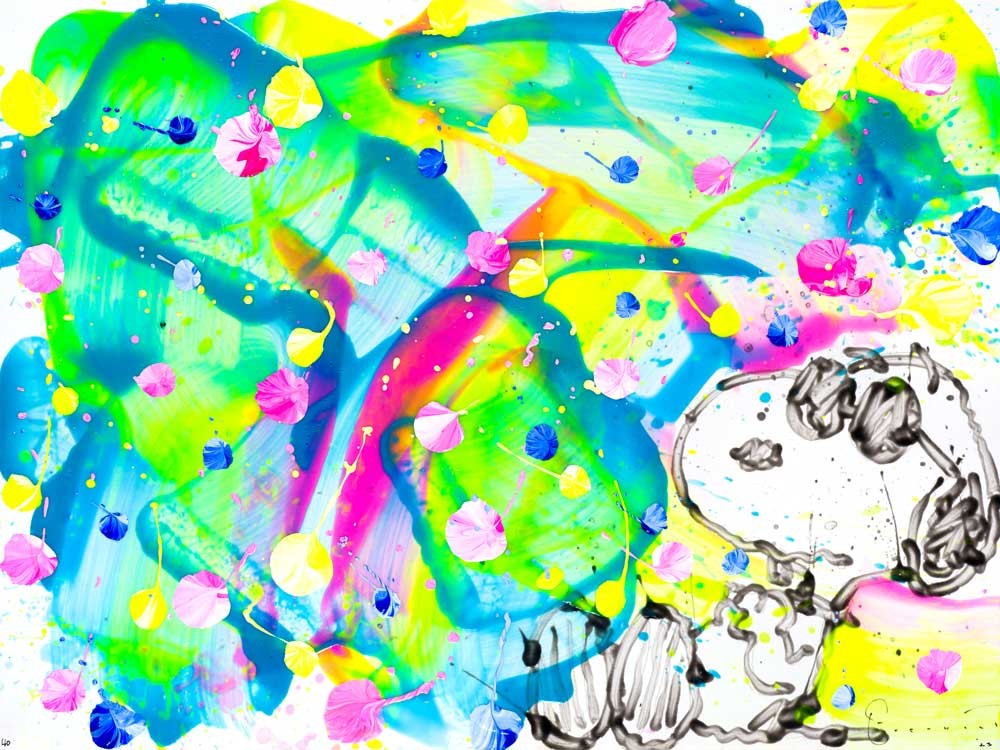Tom Everhart Working On My Brand 40 (Original) (Framed)